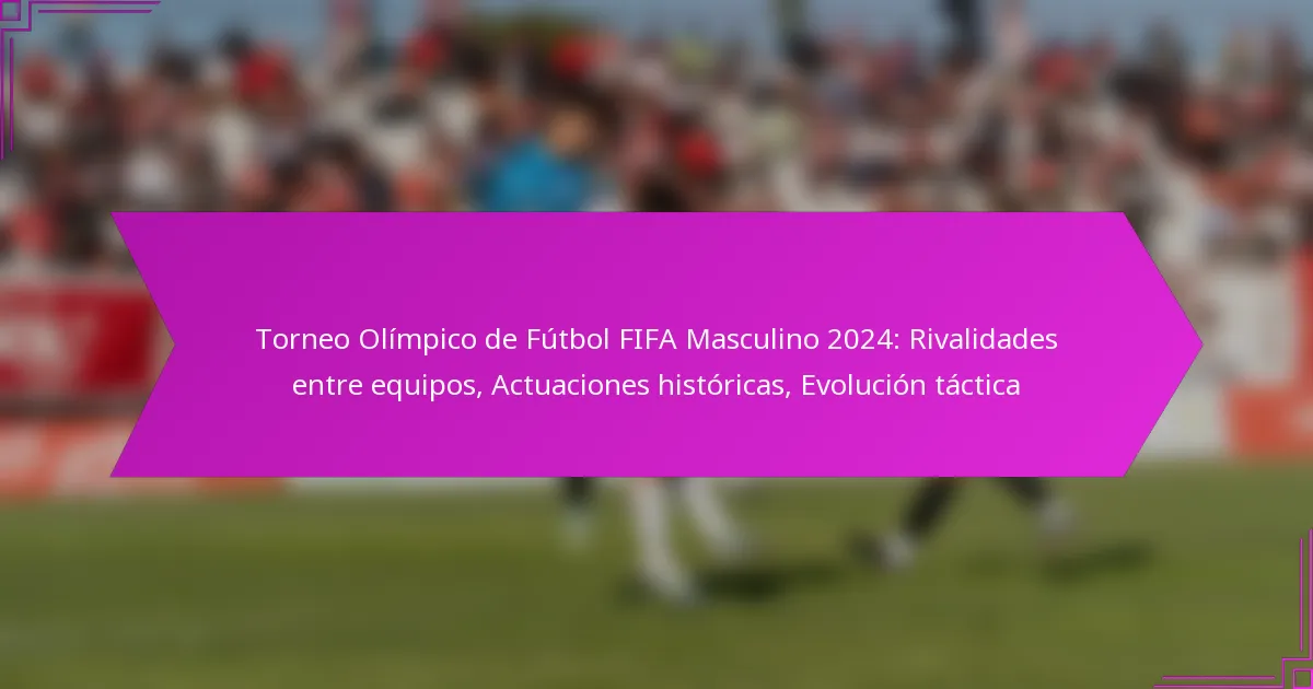 Torneo Olímpico de Fútbol FIFA Masculino 2024: Rivalidades entre equipos, Actuaciones históricas, Evolución táctica